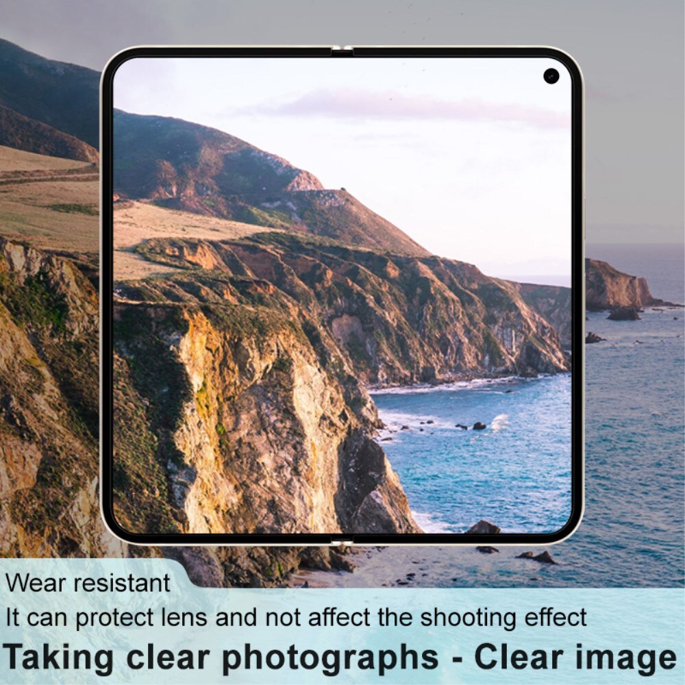 Google Pixel 9 Pro Fold Kamerabeskyttelse i glas, Sort