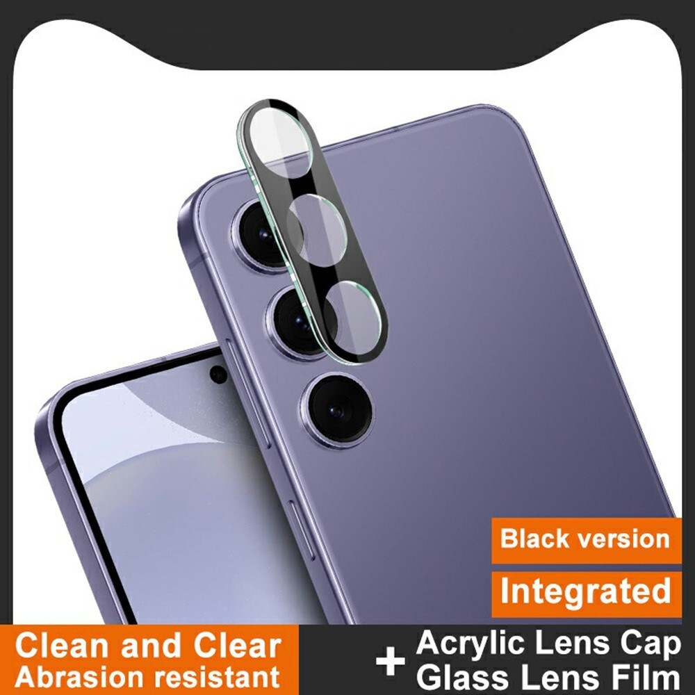 Samsung Galaxy S25 Kamerabeskyttelse i glas, Sort
