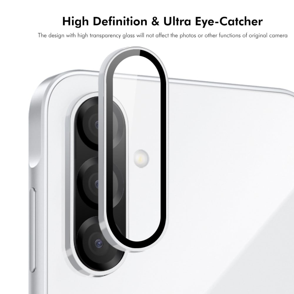 Samsung Galaxy A36 Linsebeskytter i glas og aluminium, Sort