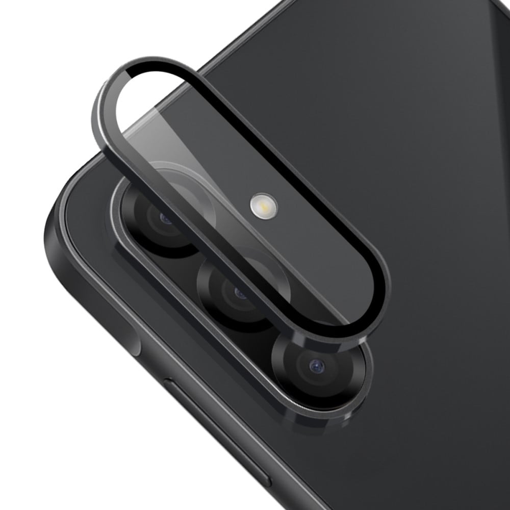 Samsung Galaxy A26 Linsebeskytter i glas og aluminium, Sort