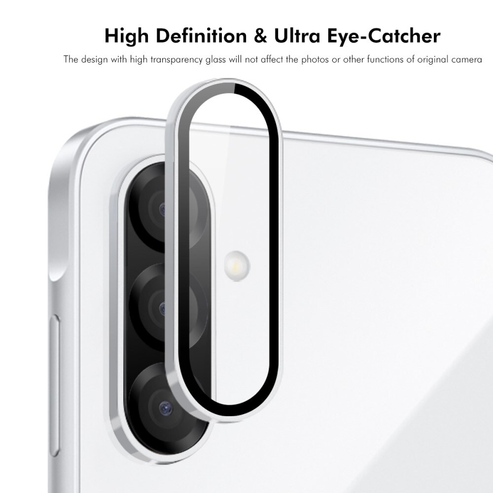 Samsung Galaxy A26 Linsebeskytter i glas og aluminium, Sort
