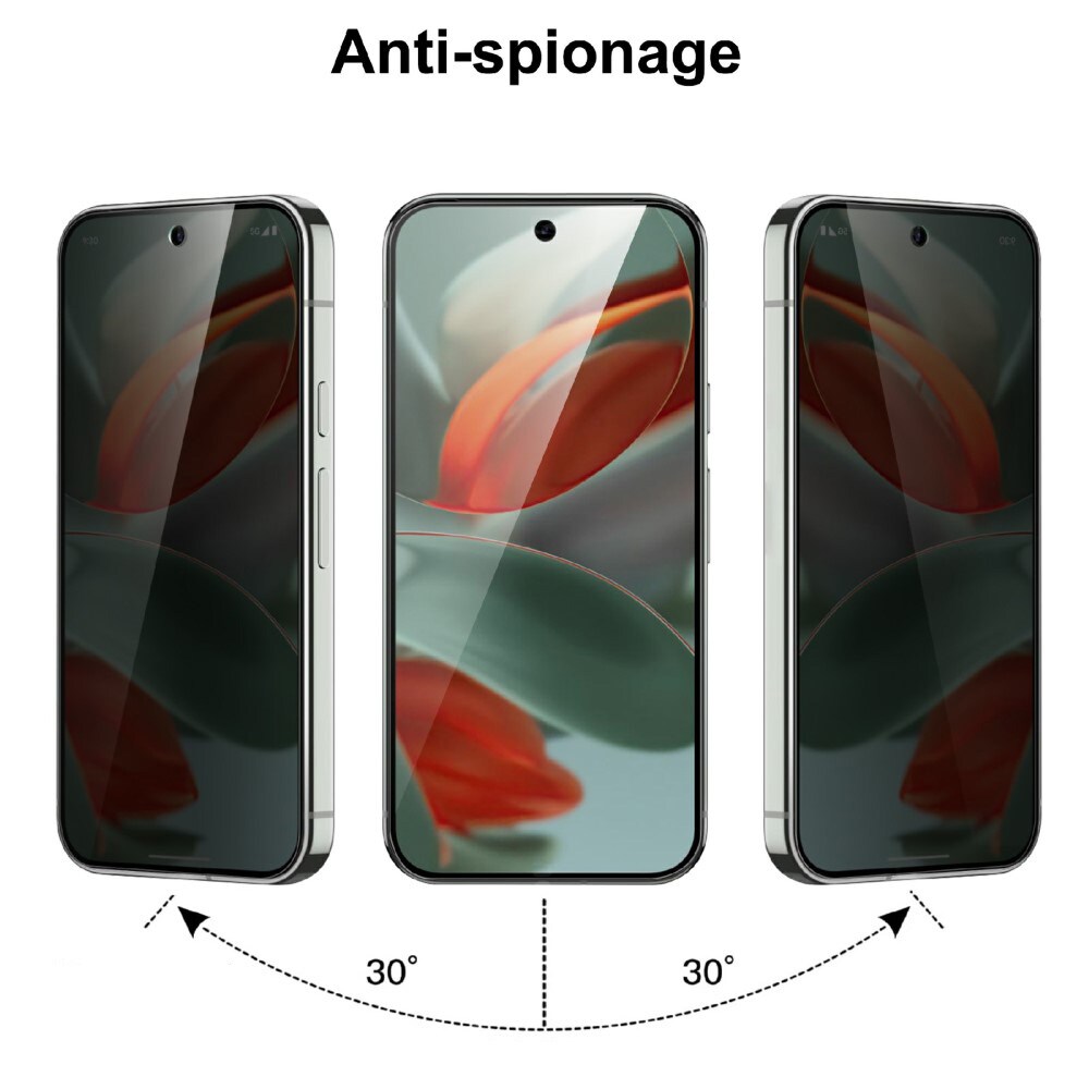 Google Pixel 9 Anti-spy skærmbeskytter i glas