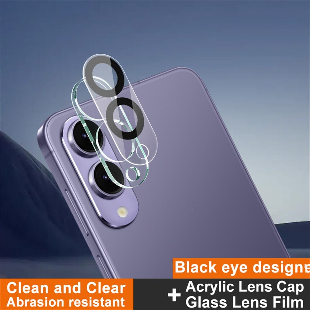 Samsung Galaxy S25 Edge Kamerabeskyttelse i glas, Sort