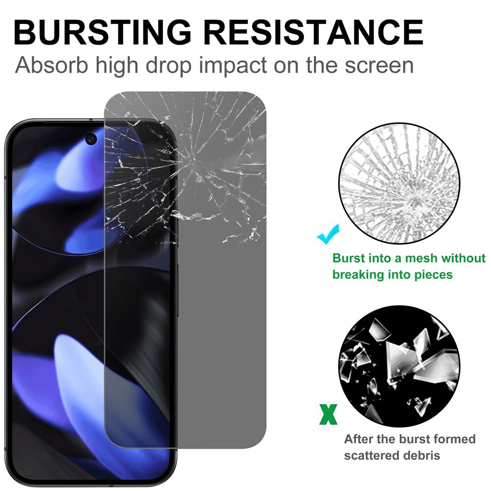 Google Pixel 10 Anti-spy skærmbeskytter i glas
