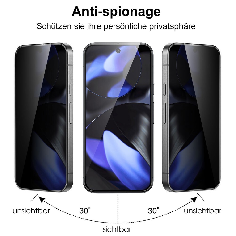 Google Pixel 10 Pro Anti-spy skærmbeskytter i glas