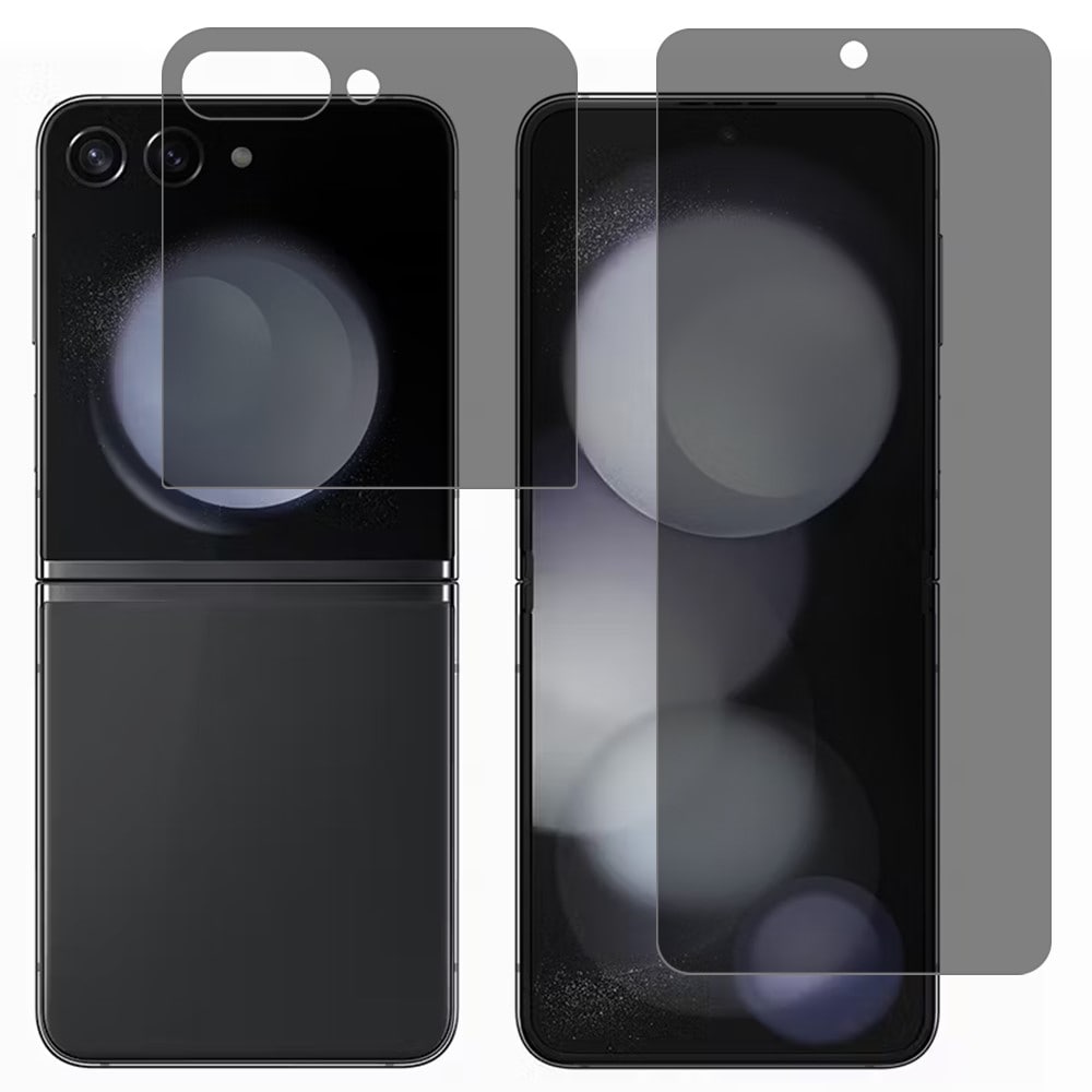 Samsung Galaxy Z Flip 7 Anti-Spy inder- & ydre skærmbeskytter