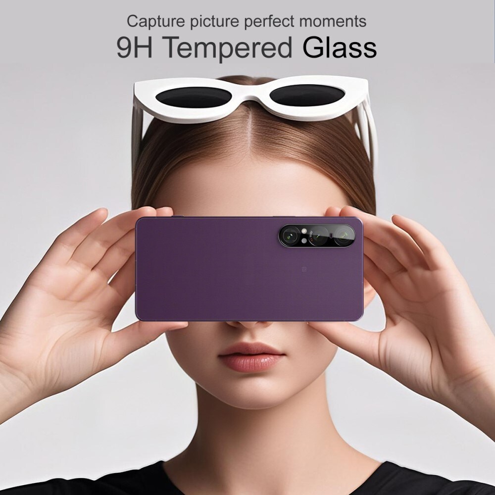 Sony Xperia 1 VII Kamerabeskyttelse i glas, Sort