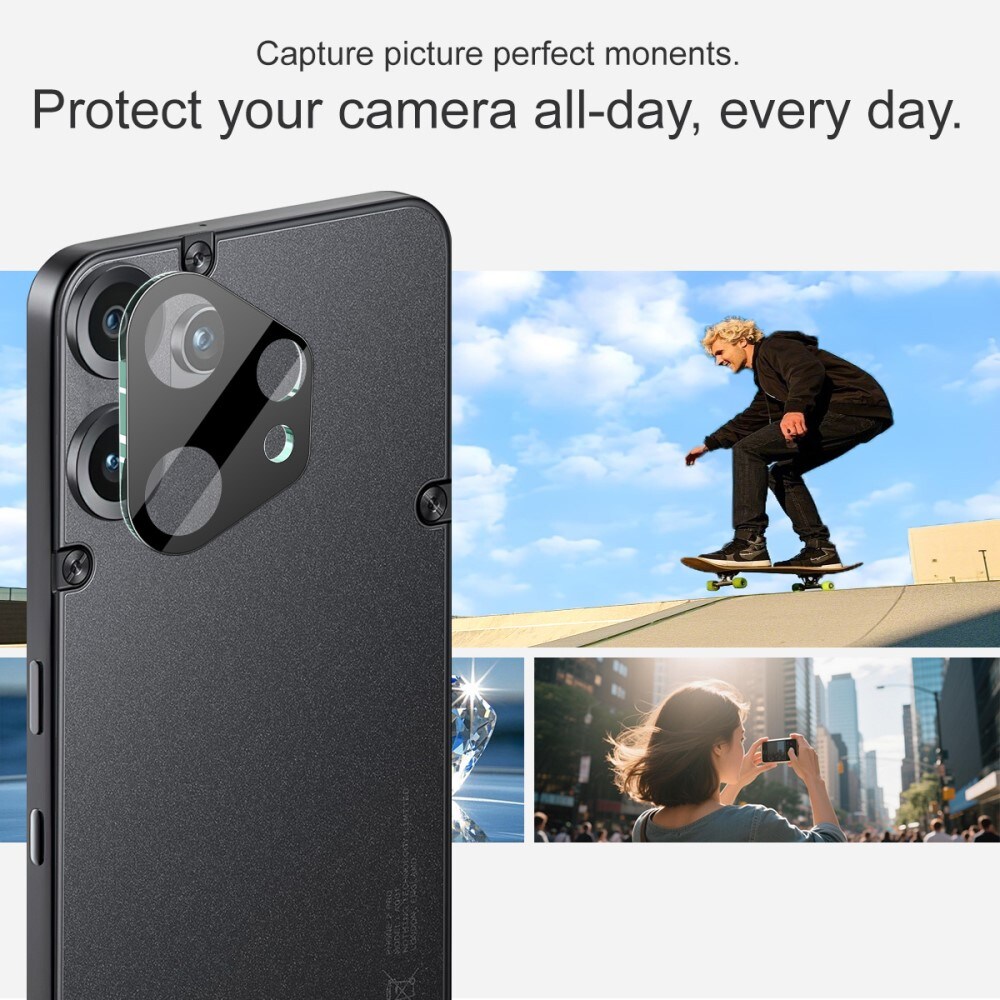 Nothing CMF Phone 2 Pro Kamerabeskyttelse i glas, Sort