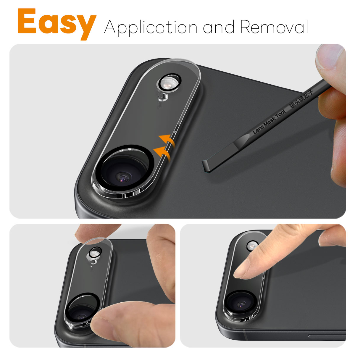 iPhone 17 Air 2-pak kamera beskyttelsesglas i hærdet glas