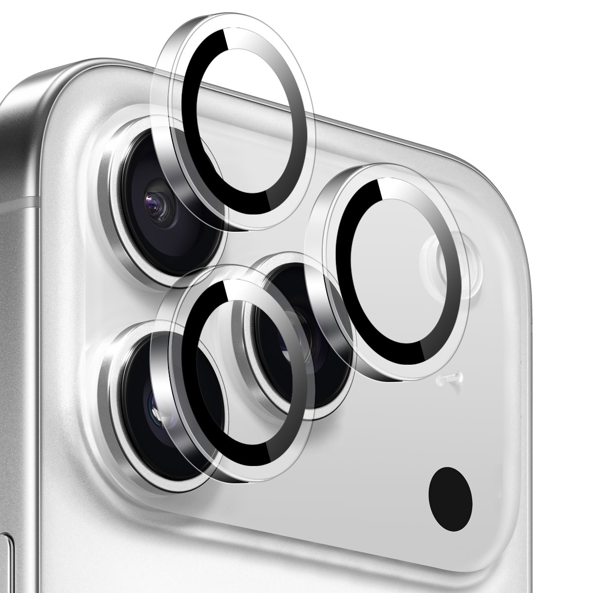 iPhone 17 Pro Linsebeskytter i hærdet glas Sort