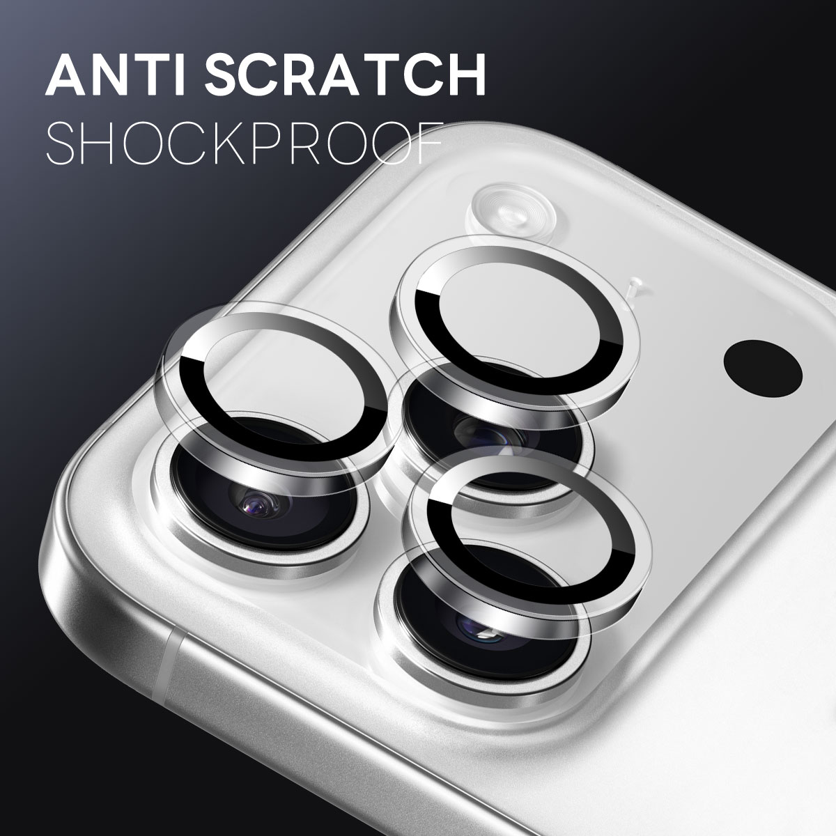 iPhone 17 Pro Linsebeskytter i hærdet glas Sort