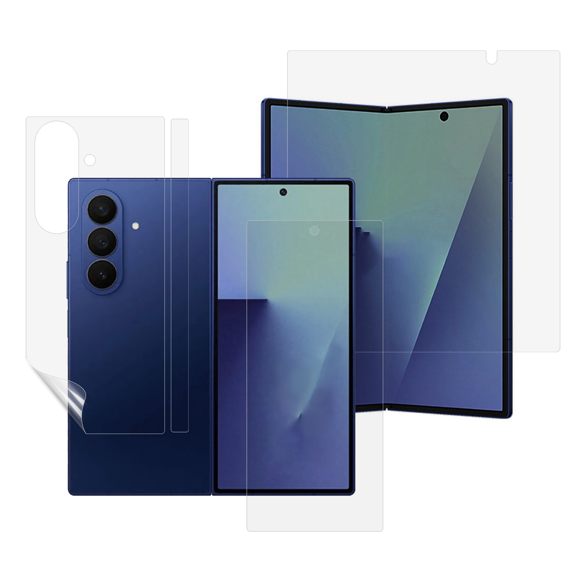 Samsung Galaxy Z Fold 7 Fuldtdækkende beskyttelsesfilm - Skærm, bagside & hængsel