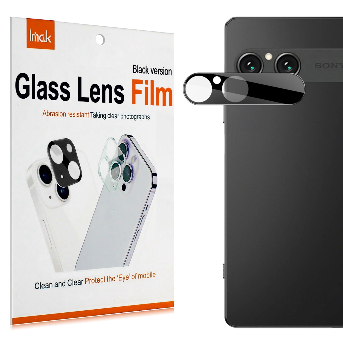 Sony Xperia 10 VII Kamerabeskyttelse i glas, Sort