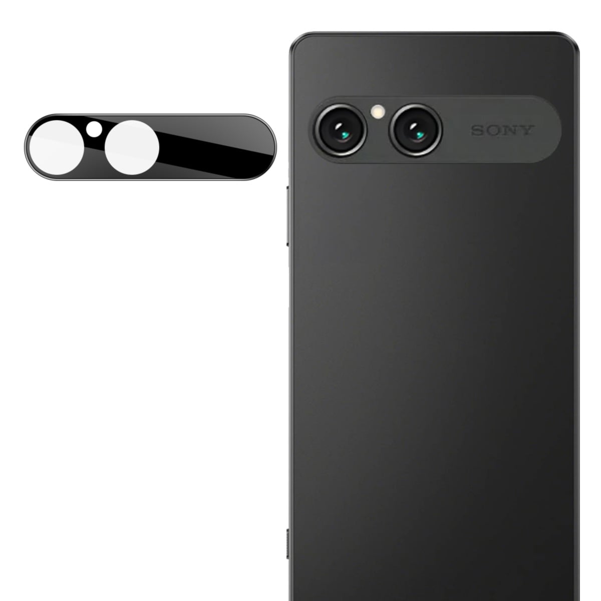 Sony Xperia 10 VII Kamerabeskyttelse i glas, Sort
