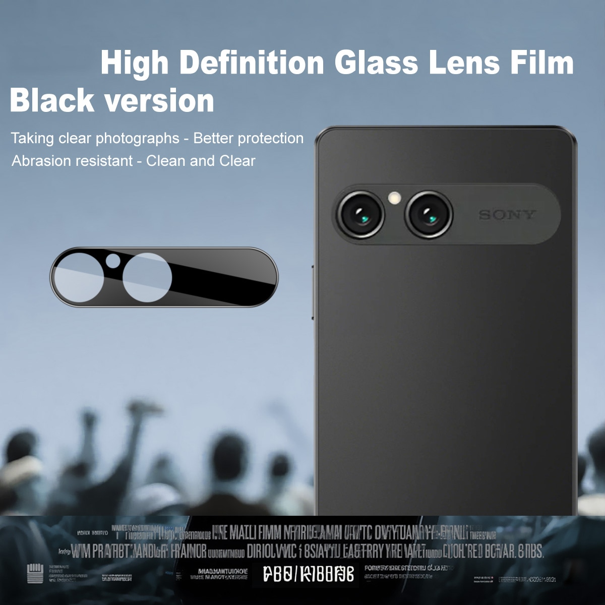 Sony Xperia 10 VII Kamerabeskyttelse i glas, Sort