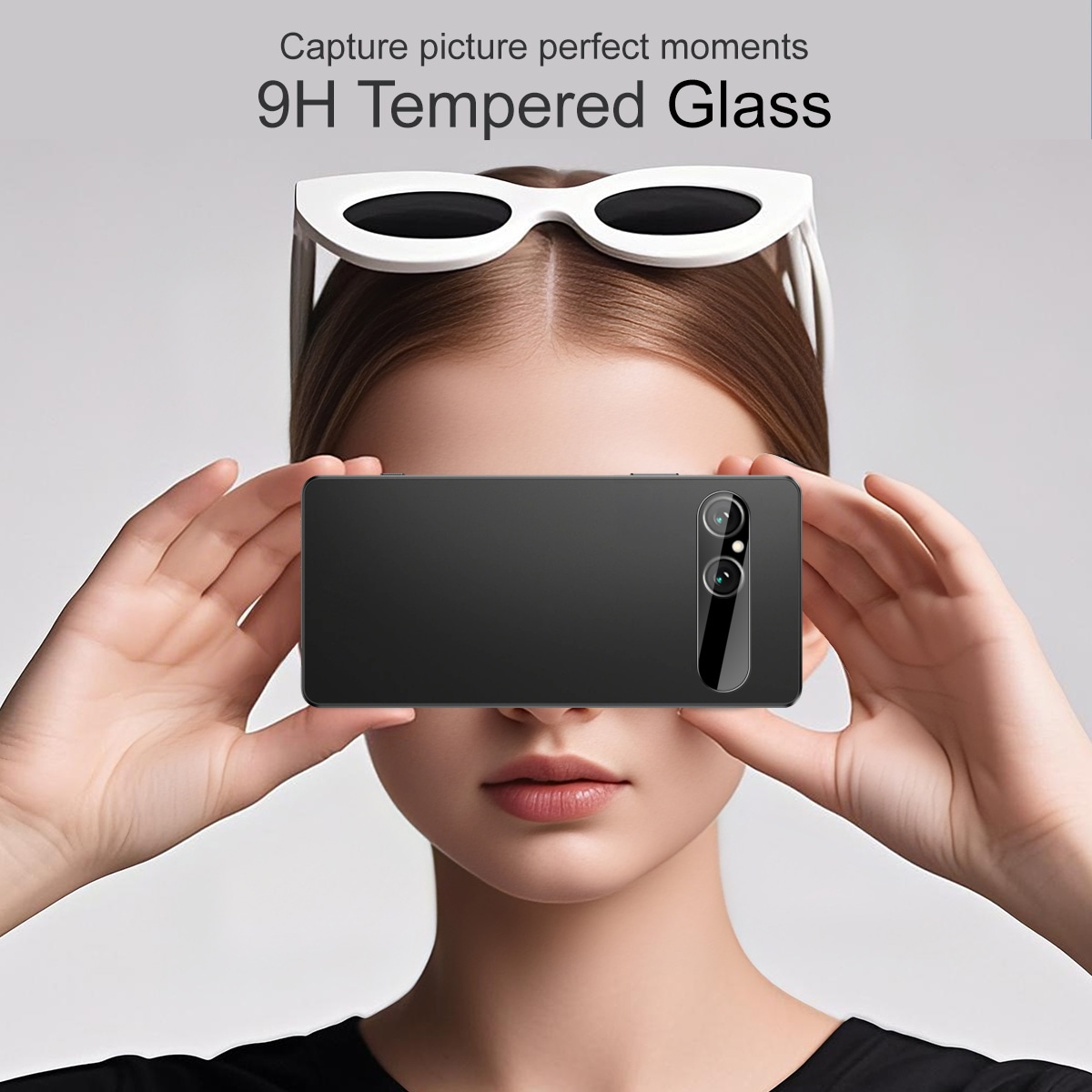Sony Xperia 10 VII Kamerabeskyttelse i glas, Sort