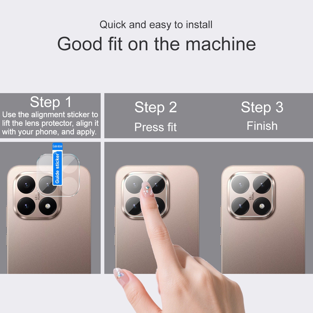 Xiaomi 15T Kamerabeskyttelse i glas, Gennemsigtig