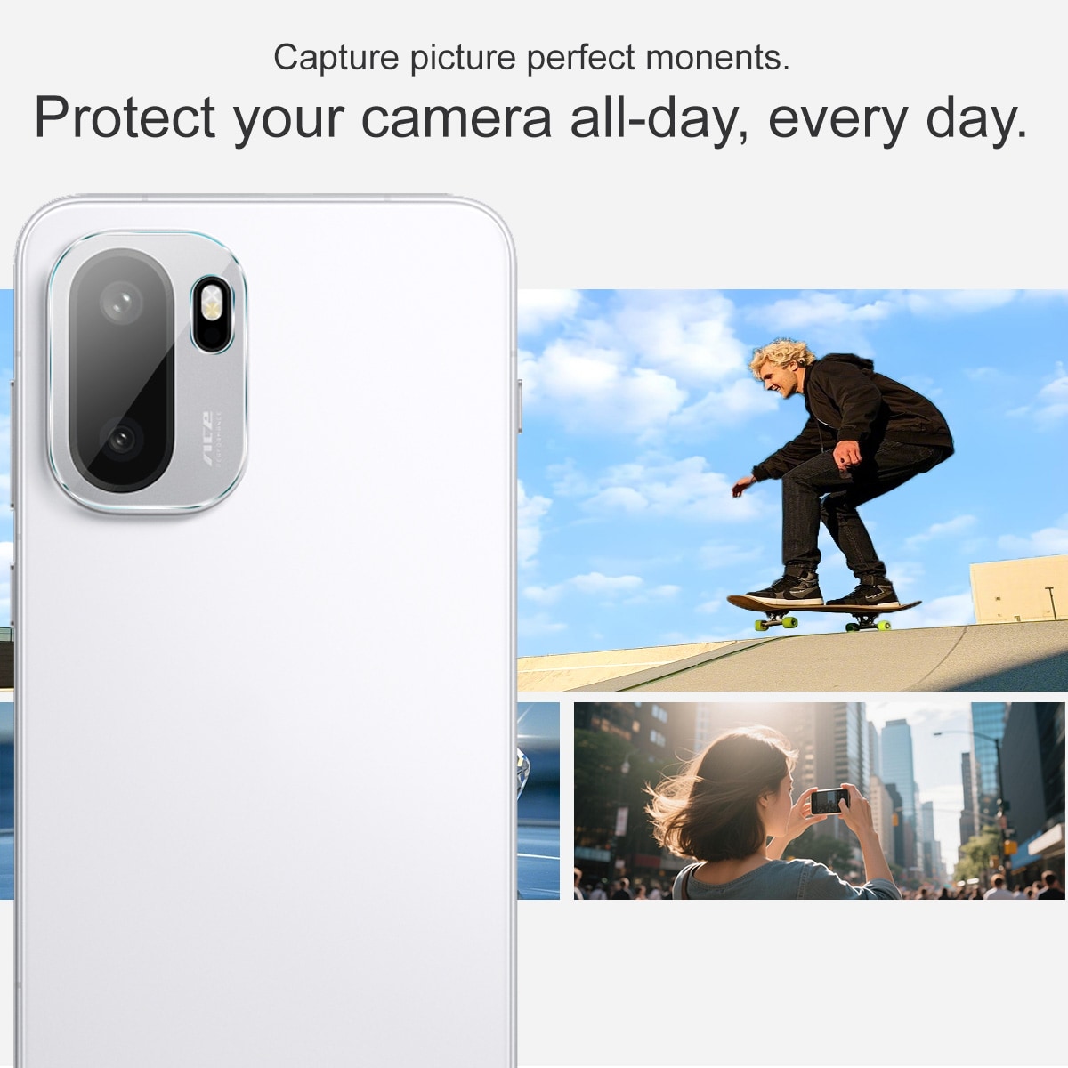  OnePlus 15R Kamerabeskyttelse i glas, Gennemsigtig