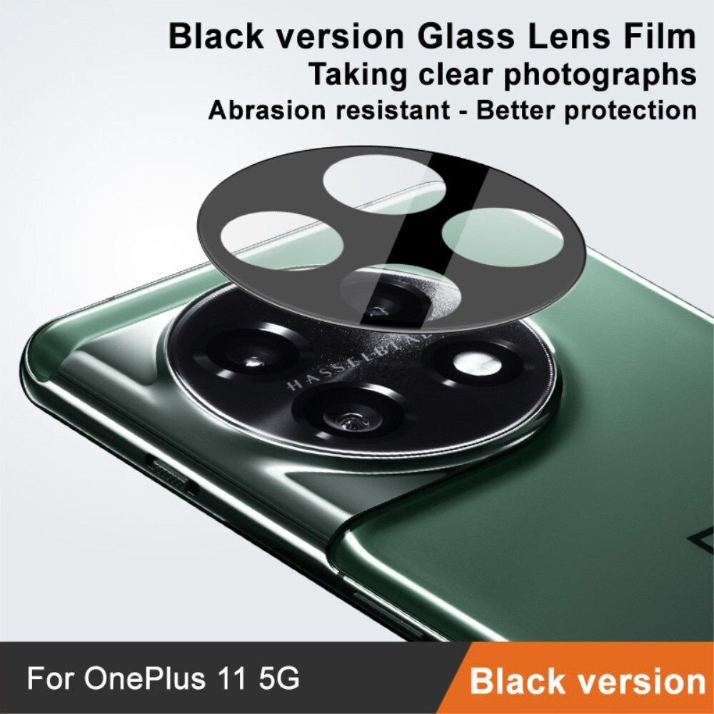  OnePlus 11 Kamerabeskyttelse i glas, Sort