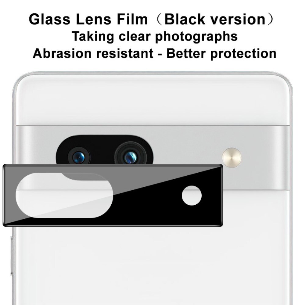 Google Pixel 7a Kamerabeskyttelse i glas, Sort