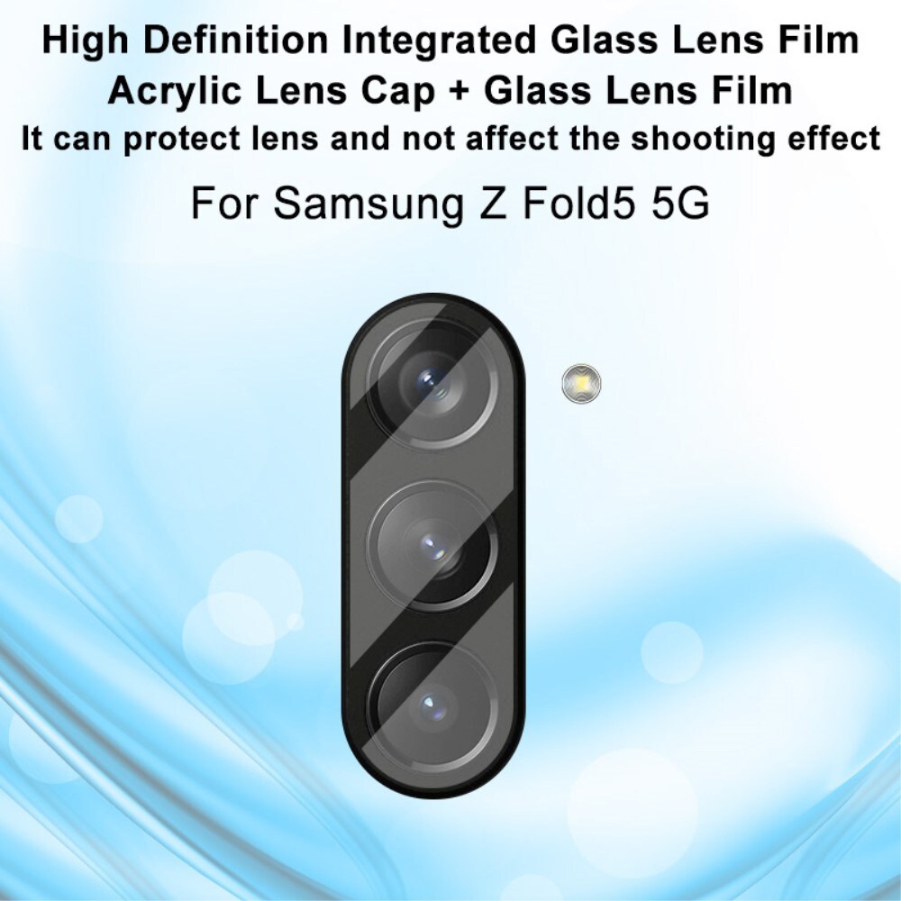 Samsung Galaxy Z Fold 5 Kamerabeskyttelse i glas, Gennemsigtig