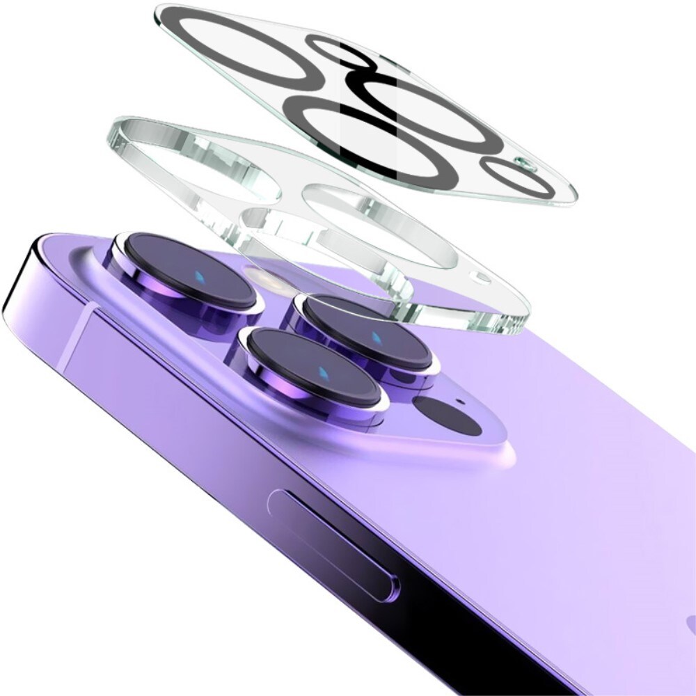 iPhone 15 Pro Kamerabeskyttelse i glas, Gennemsigtig