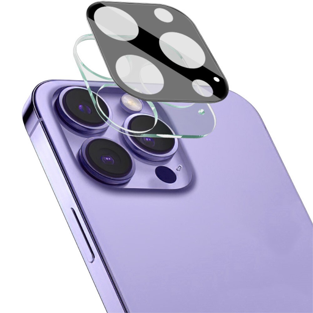 iPhone 15 Pro Kamerabeskyttelse i glas, Sort