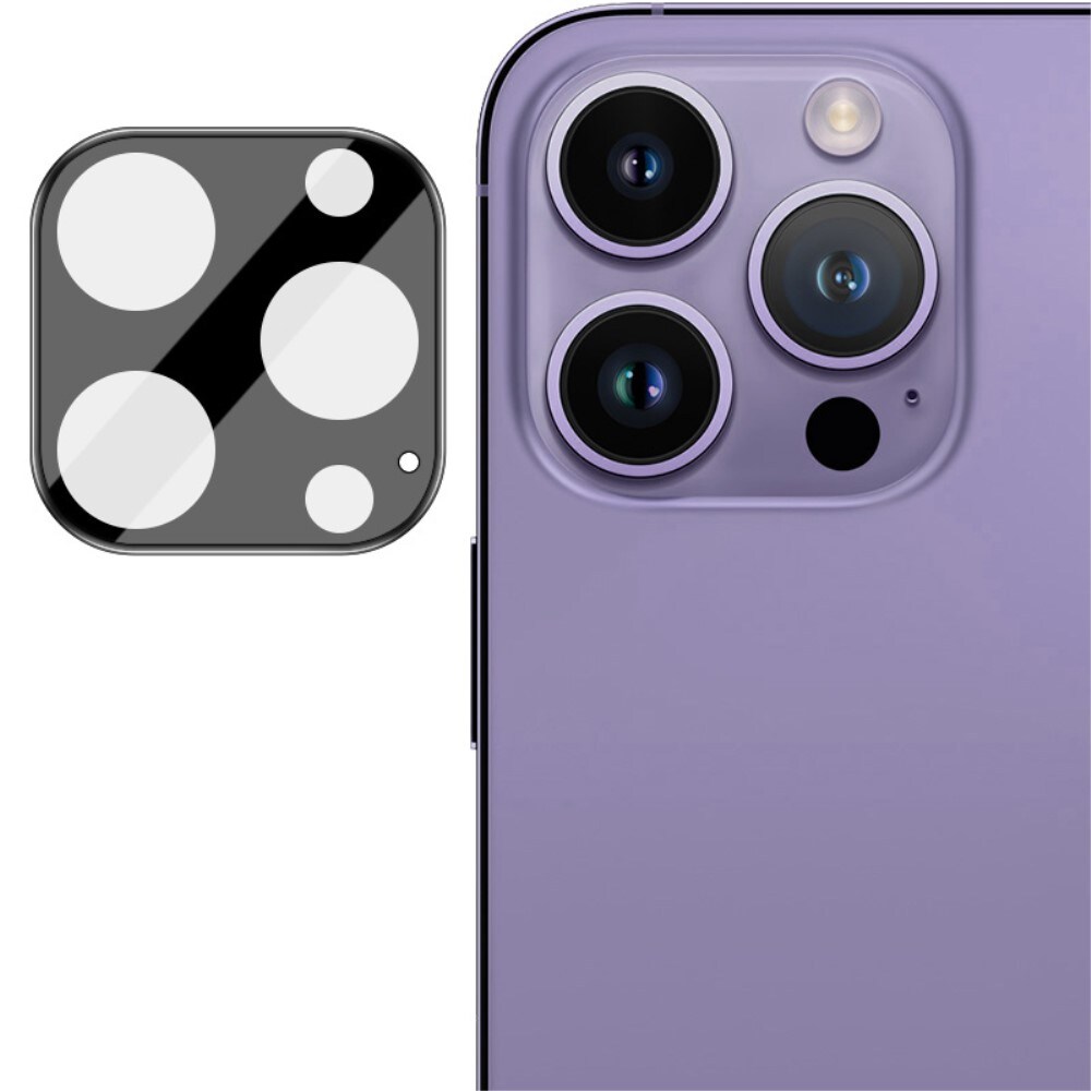 iPhone 15 Pro Max Kamerabeskyttelse i glas, Sort