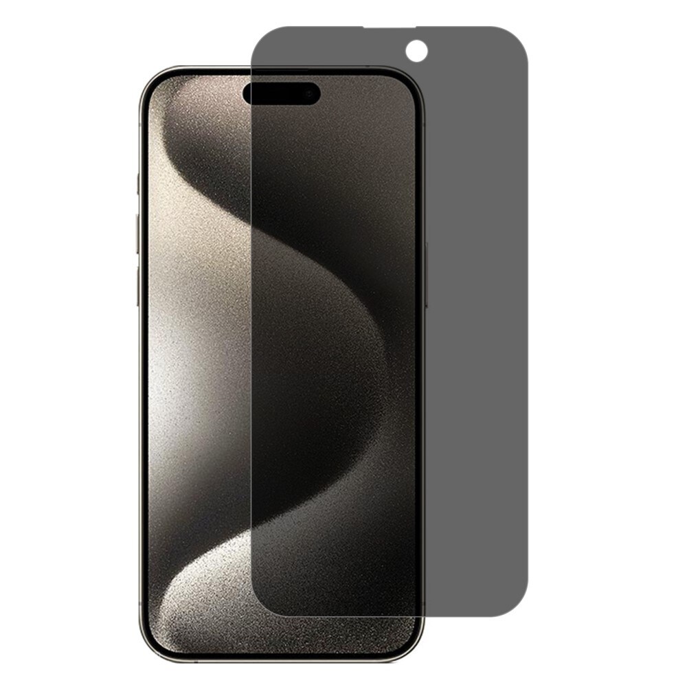 iPhone 15 Pro Anti-spy skærmbeskytter i glas