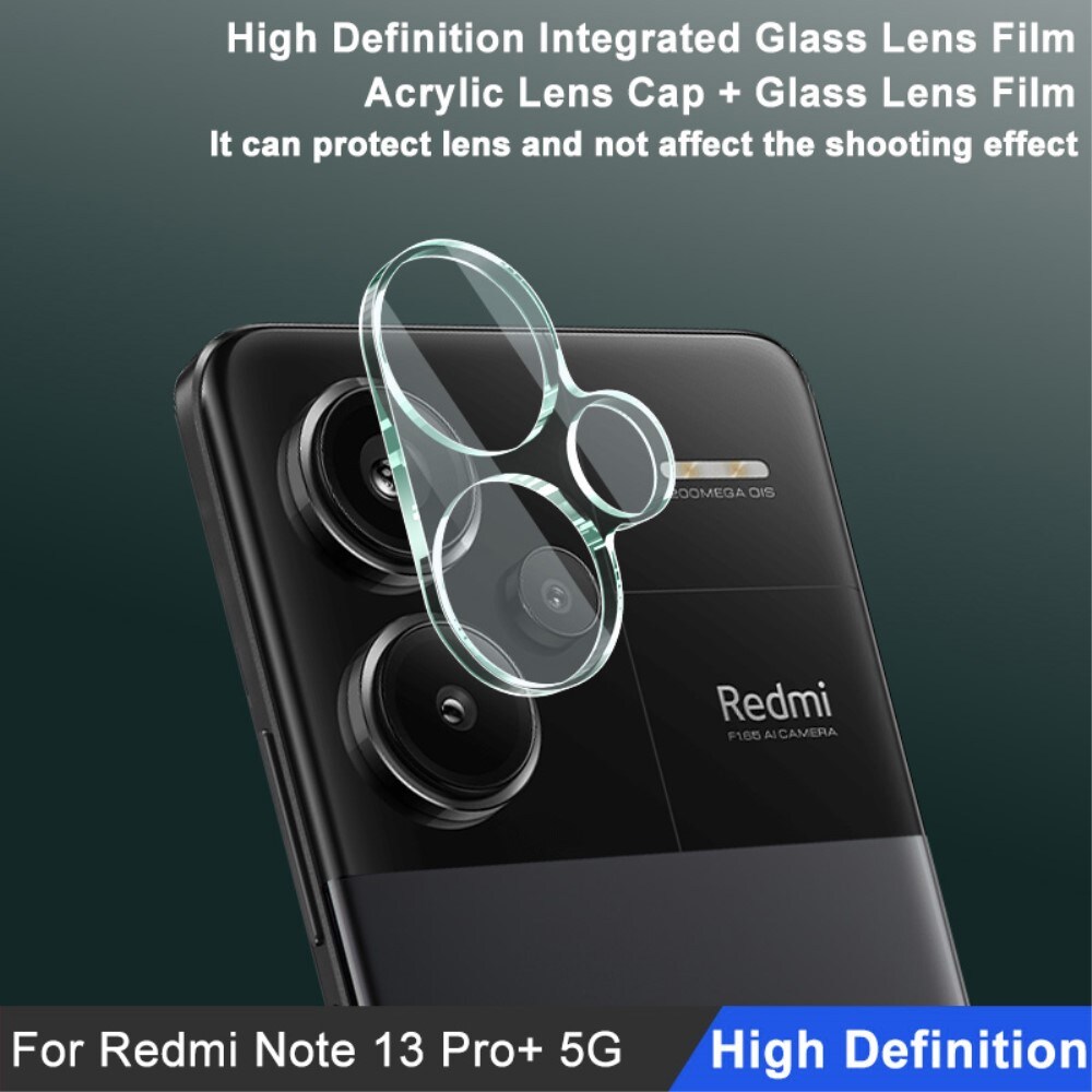 Xiaomi Redmi Note 13 Pro Plus Kamerabeskyttelse i glas, Gennemsigtig