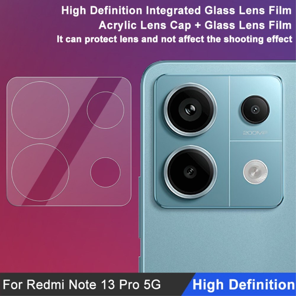 Xiaomi Redmi Note 13 Pro Kamerabeskyttelse i glas, Gennemsigtig
