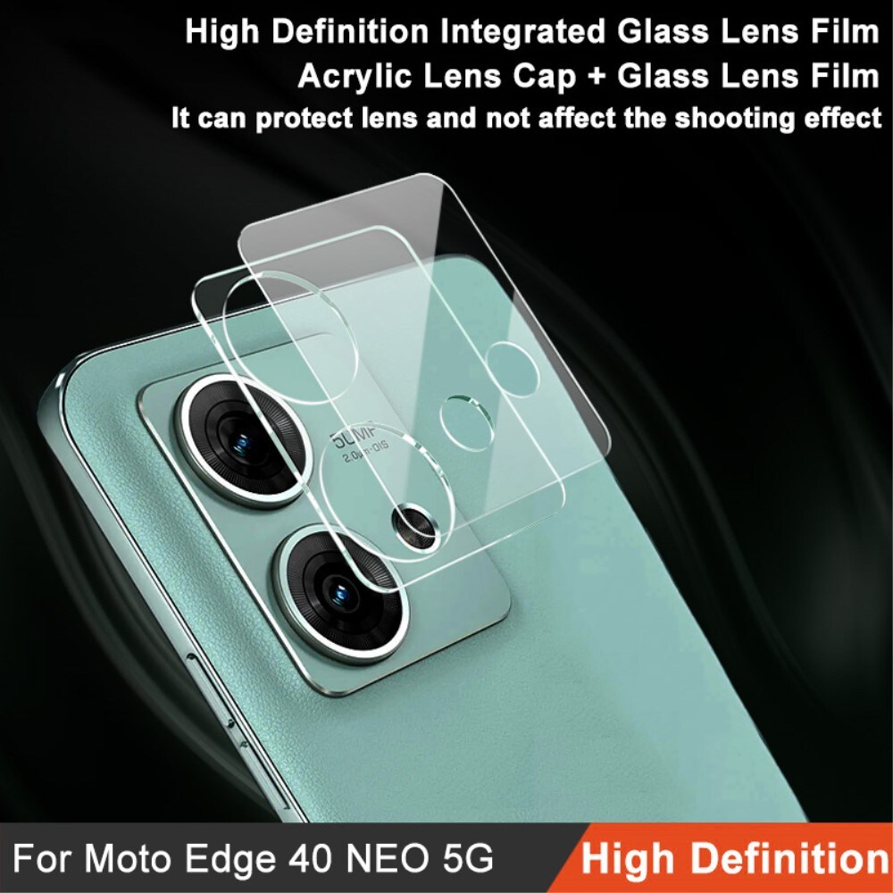 Motorola Edge 40 Neo Kamerabeskyttelse i glas, Gennemsigtig
