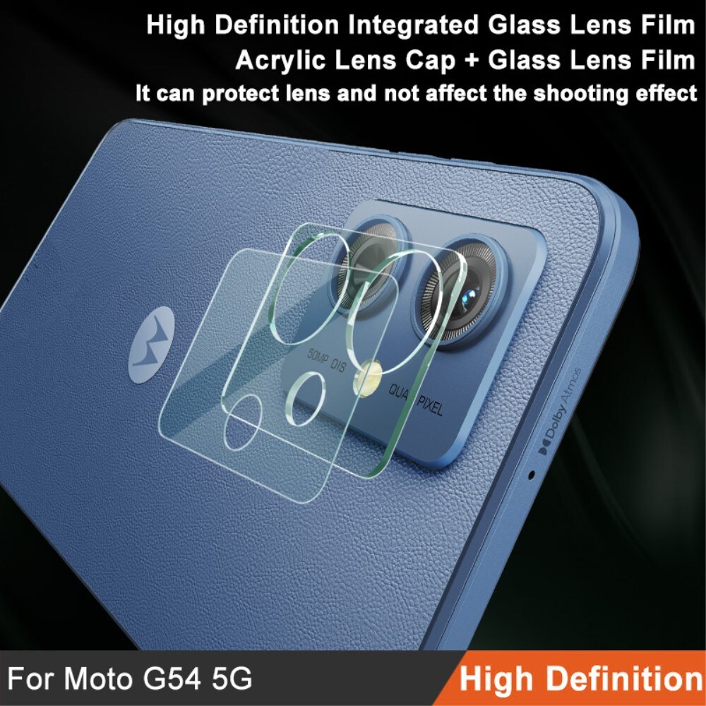 Motorola Moto G54 Kamerabeskyttelse i glas, Gennemsigtig