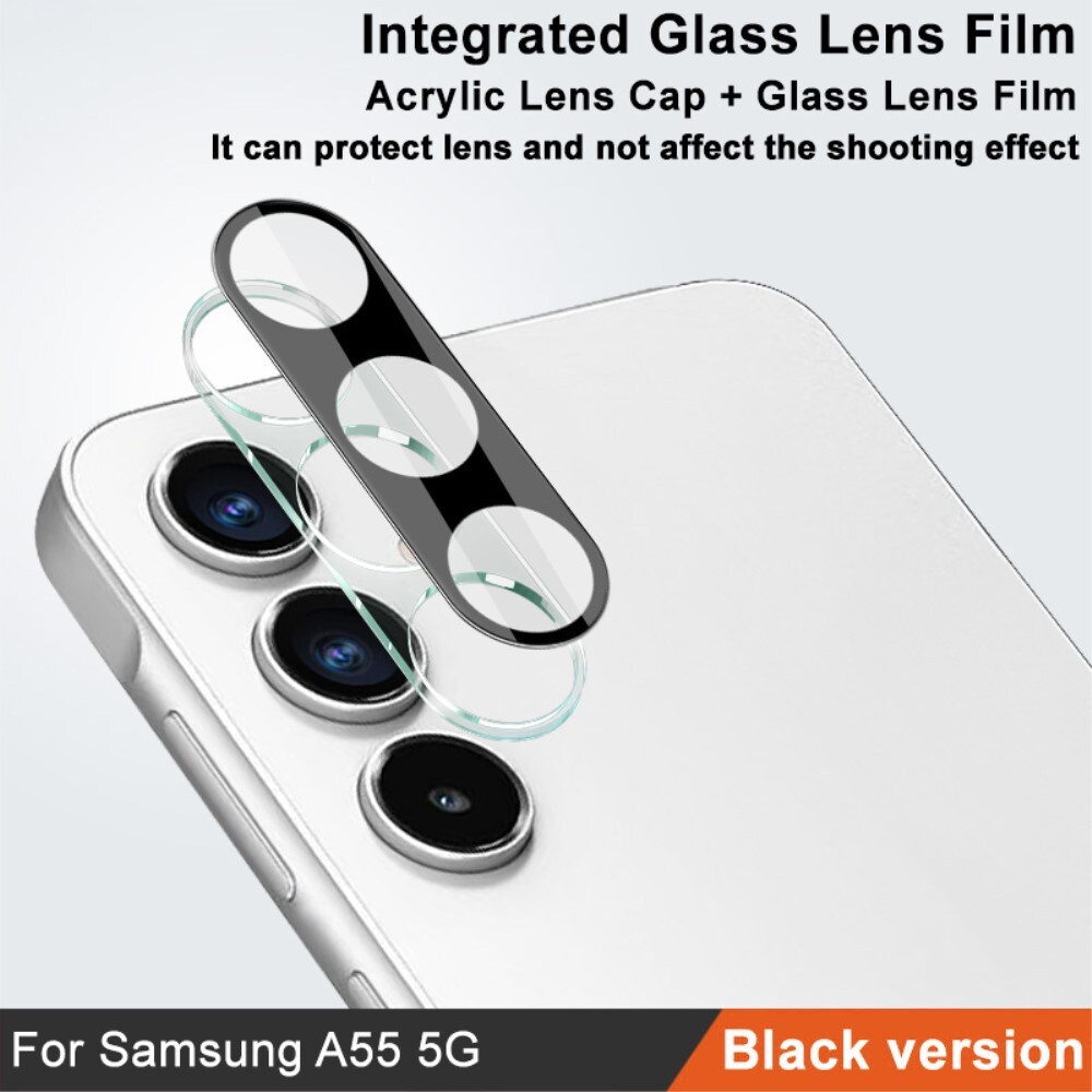 Samsung Galaxy A55 Kamerabeskyttelse i glas, Sort