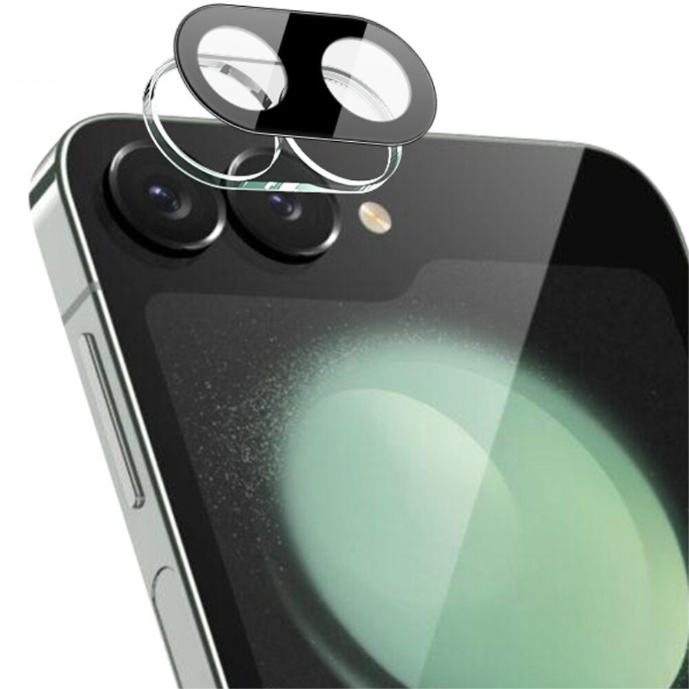 Samsung Galaxy Z Flip 6 Kamerabeskyttelse i glas, Sort