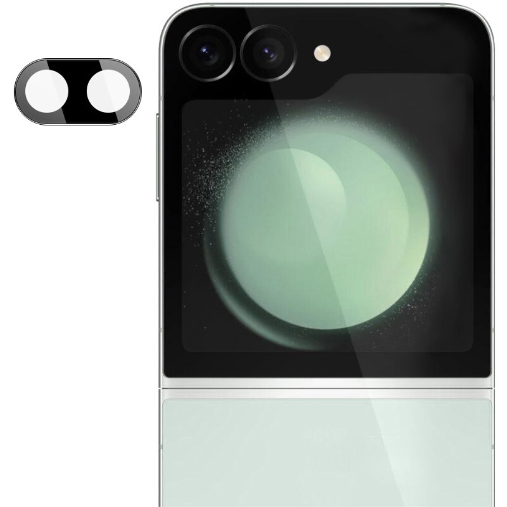 Samsung Galaxy Z Flip 6 Kamerabeskyttelse i glas, Sort