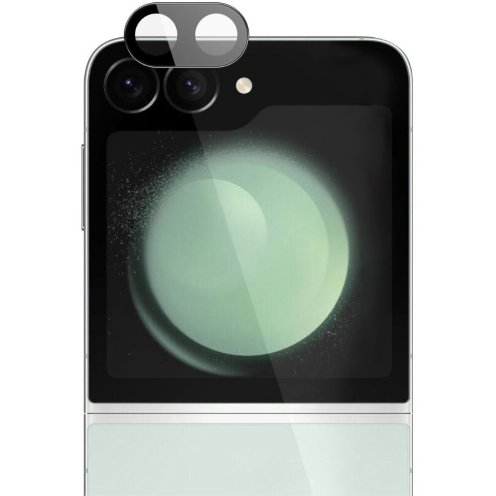 Samsung Galaxy Z Flip 6 Kamerabeskyttelse i glas, Sort