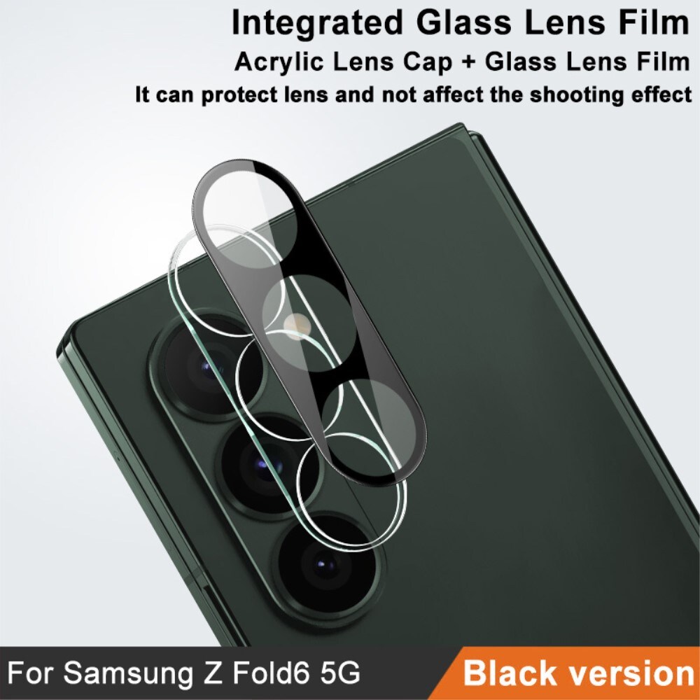 Samsung Galaxy Z Fold 6 Kamerabeskyttelse i glas, Sort