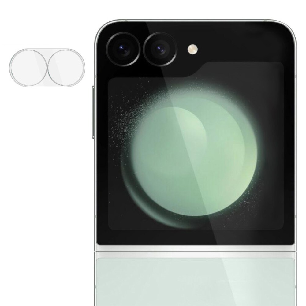 Samsung Galaxy Z Flip 7 FE Kamerabeskyttelse i glas, Gennemsigtig