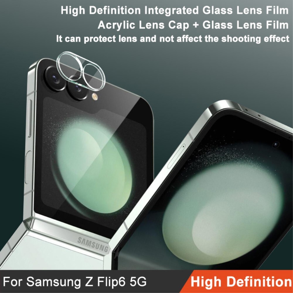 Samsung Galaxy Z Flip 7 FE Kamerabeskyttelse i glas, Gennemsigtig