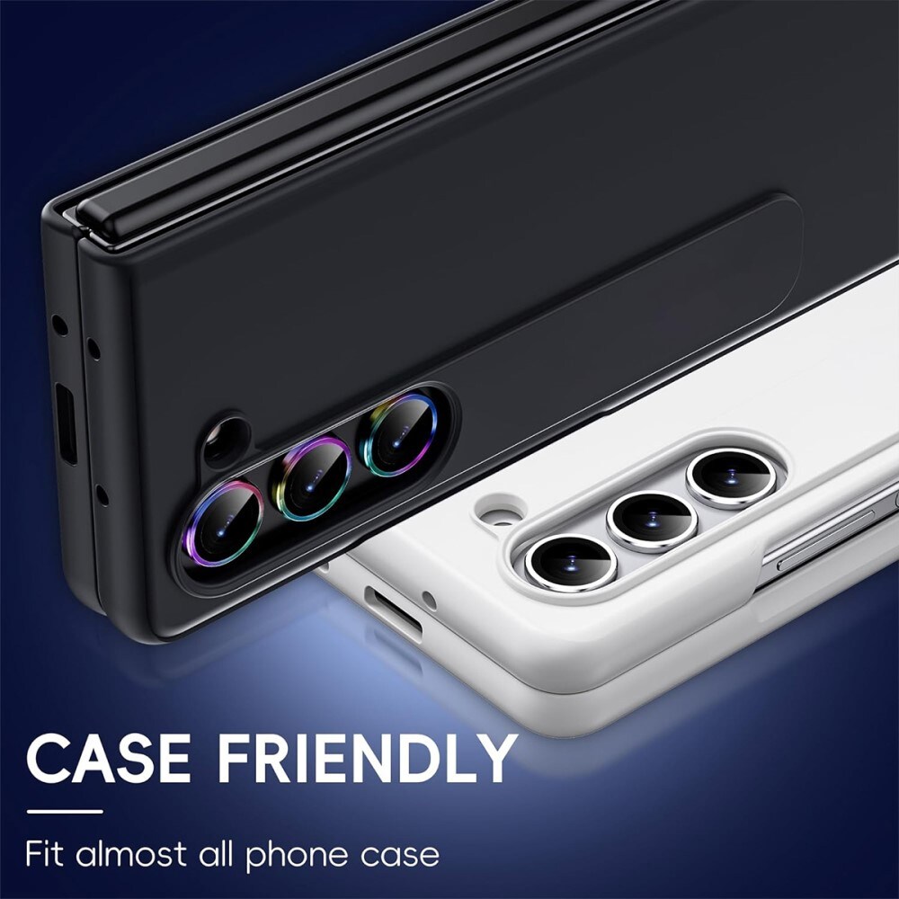 Samsung Galaxy Z Fold 6 Linsebeskytter i glas og aluminium, Sort