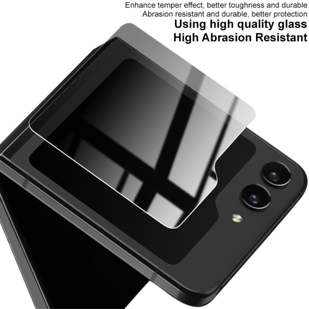 Samsung Galaxy Z Flip 7 FE Anti-Spy ydre skærmbeskytter i glas