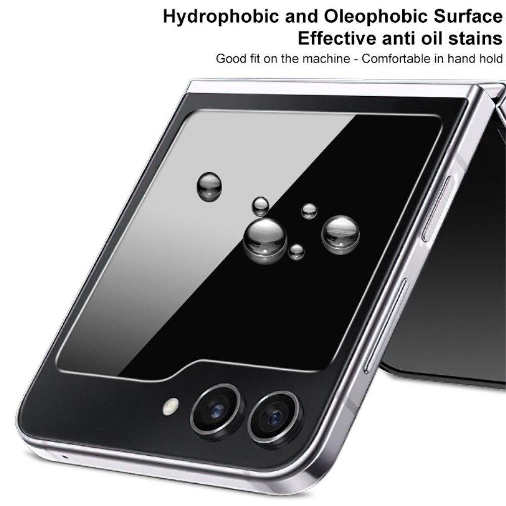 Samsung Galaxy Z Flip 7 FE Anti-Spy ydre skærmbeskytter i glas