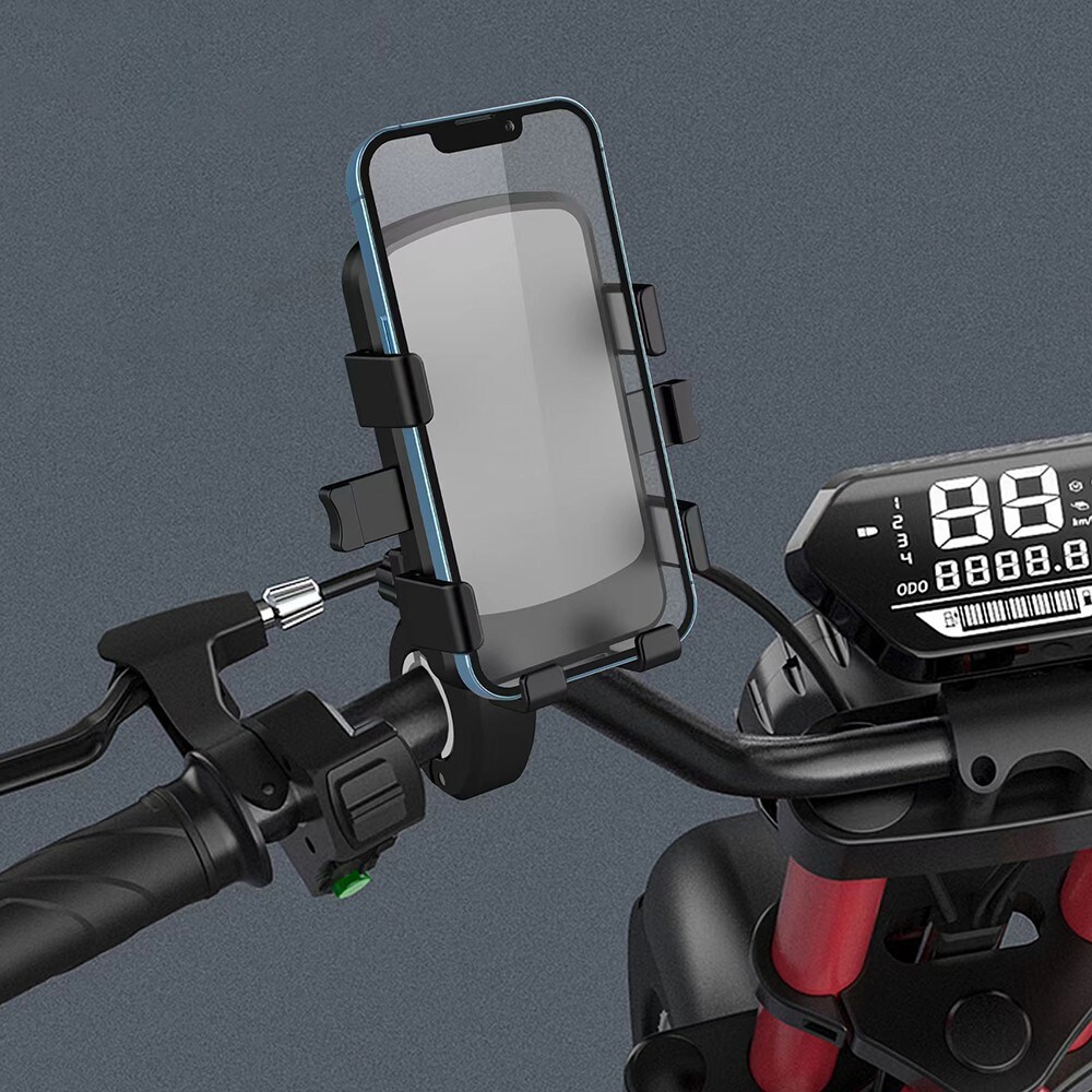 Praktisk mobilholder til motorcykel-cykelstyr, Sort