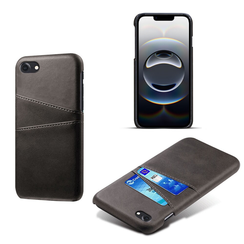 iPhone 16e Smart cover med 2 kortholdere, Sort