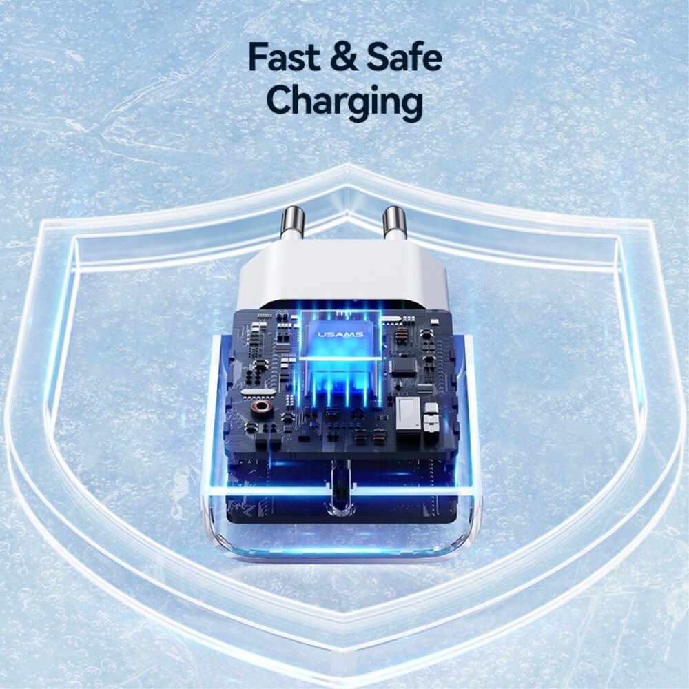 Vægoplader 20W USB-C, Hvid