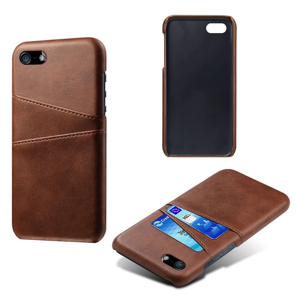 iPhone 16e Smart cover med 2 kortholdere, Brun