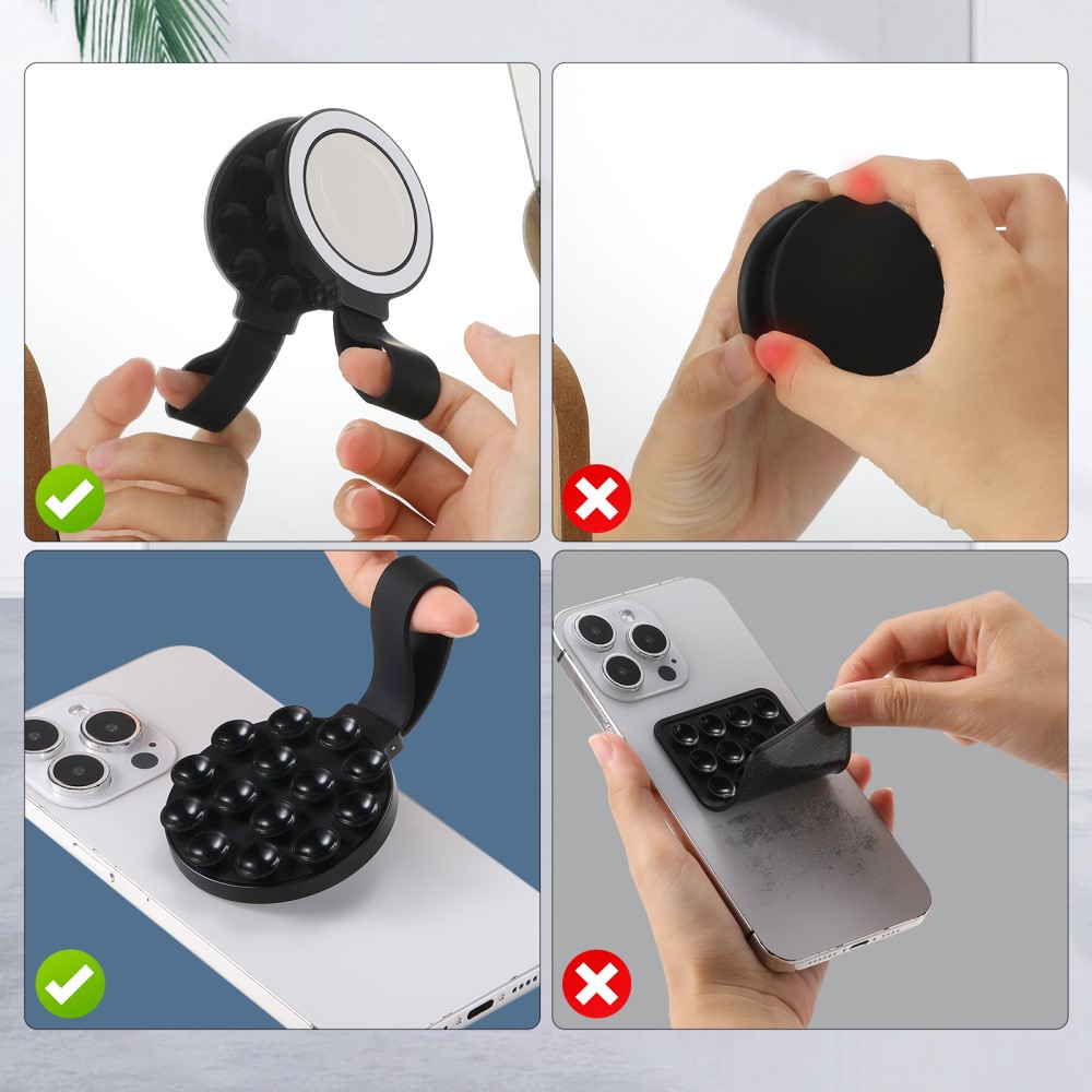 MagSafe mobilholder med sugekopbeslag, Sort