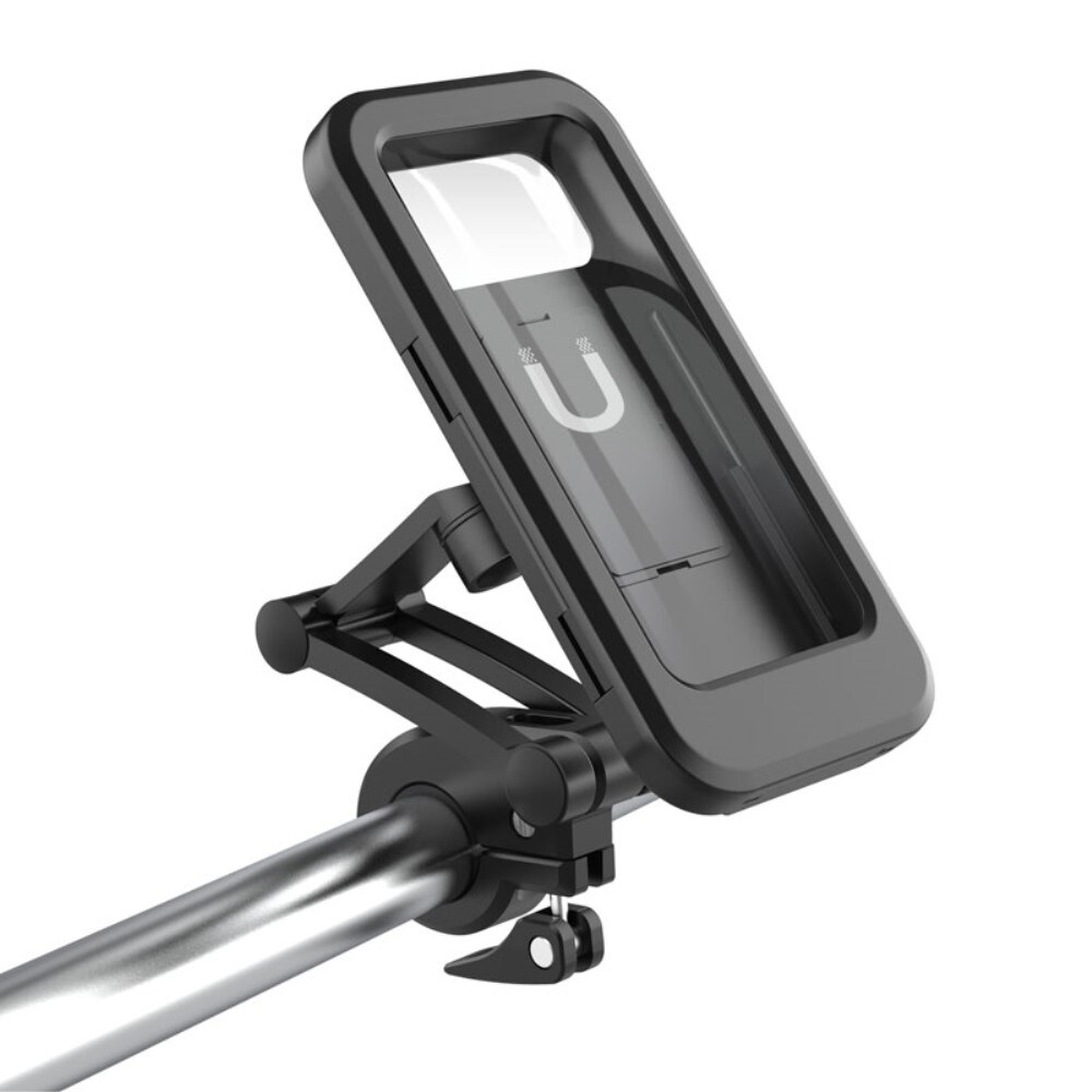 Drejelig, vandtæt mobilholder til motorcykel-/cykelstyr, Sort