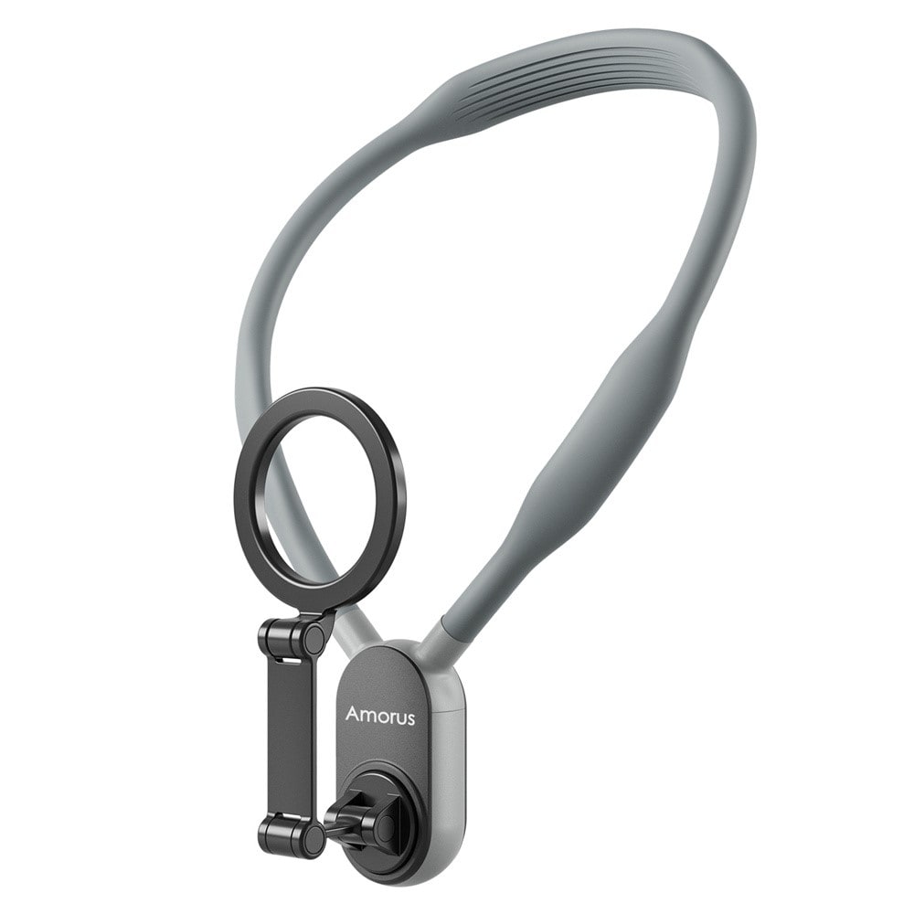 MagSafe-mobilholder med nakkestativ, Grå